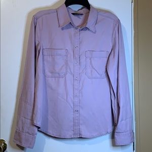 Express Purple Long Sleeve Shirt